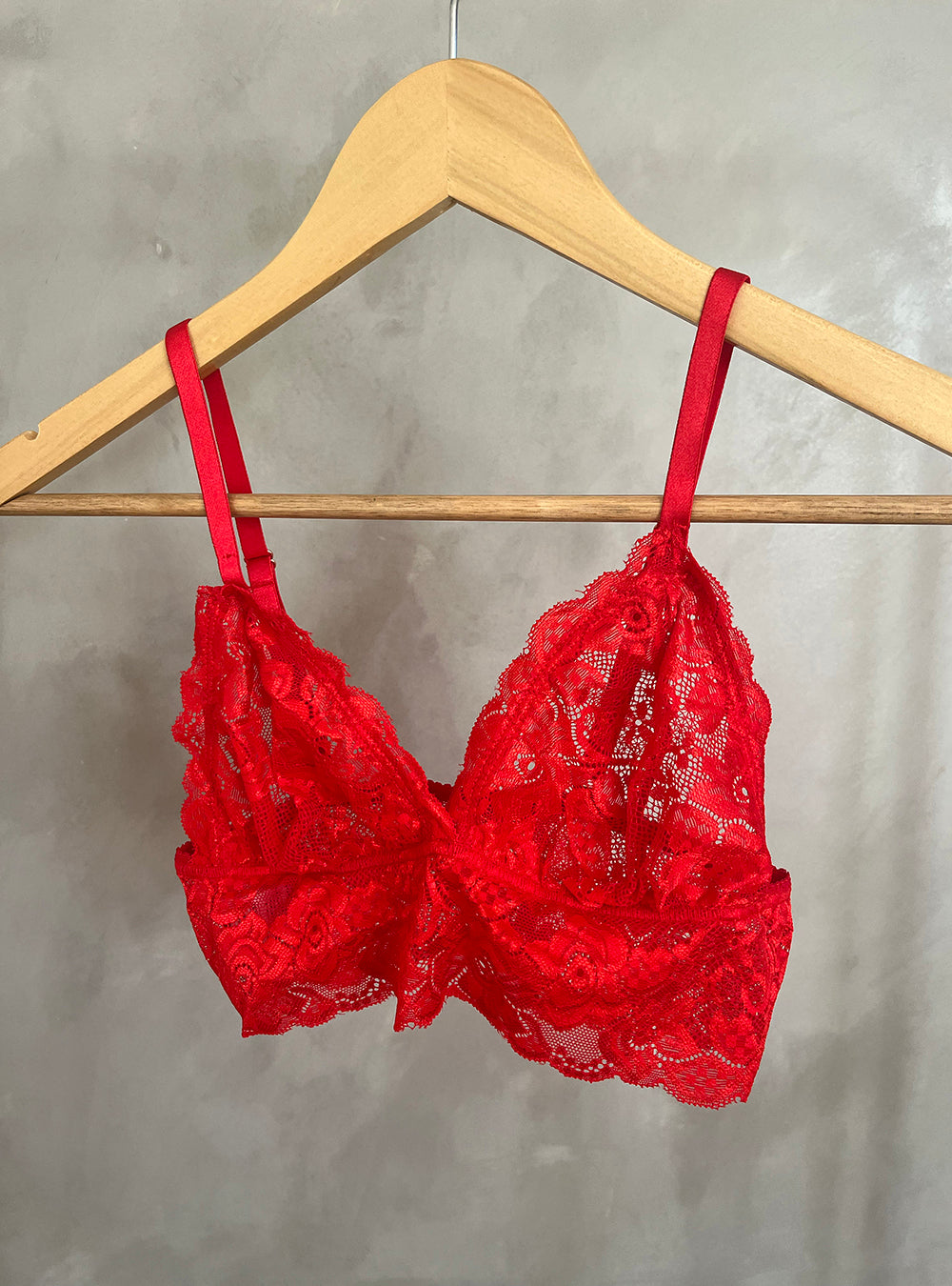 Bralette Lirio de Encaje 1001 Rojo