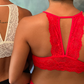 Bralette Margarita de Encaje con Copas Rojo